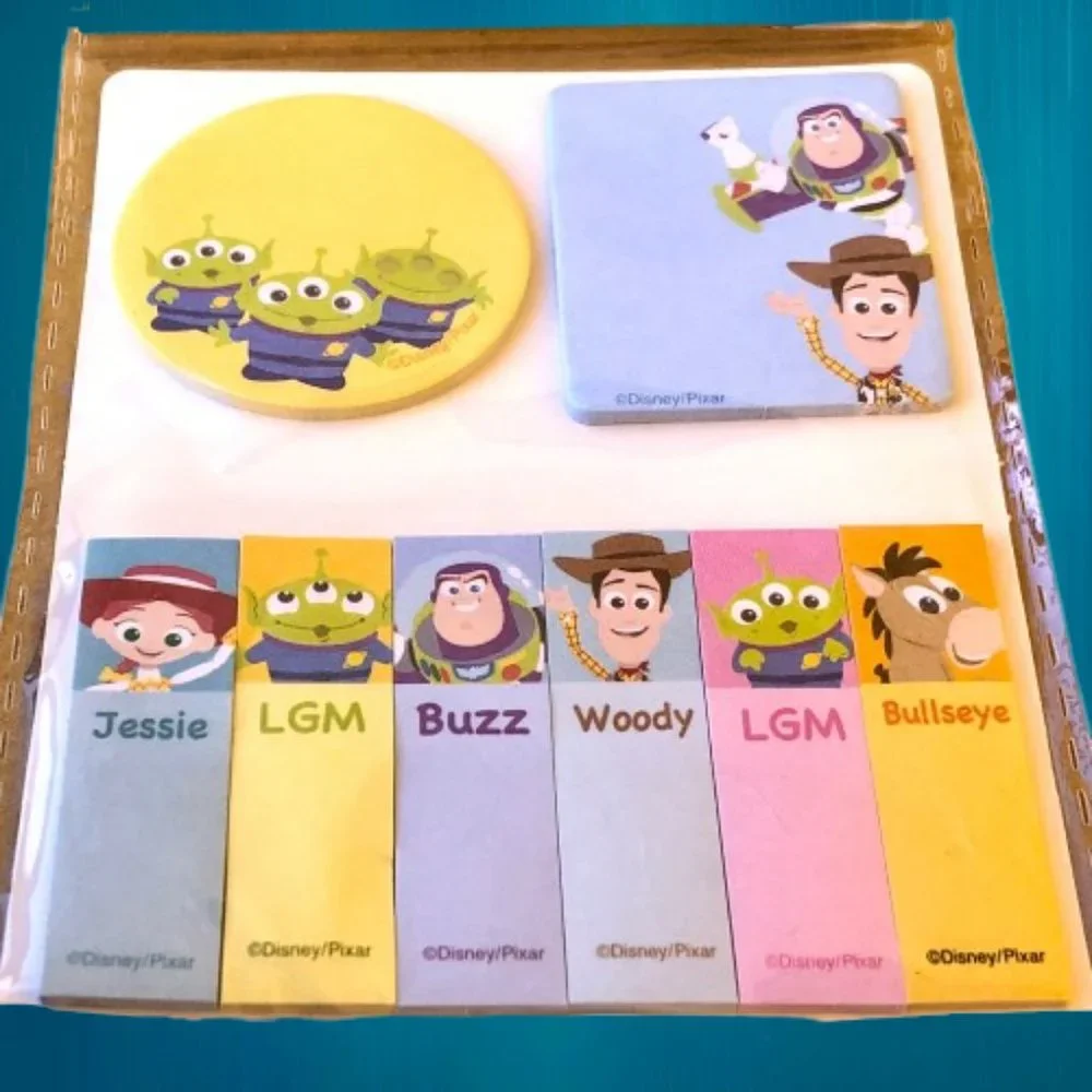 Disney Pixar Toy Story  Sticky Notes  & Book Page Holder DAISO JAPAN New Sealed